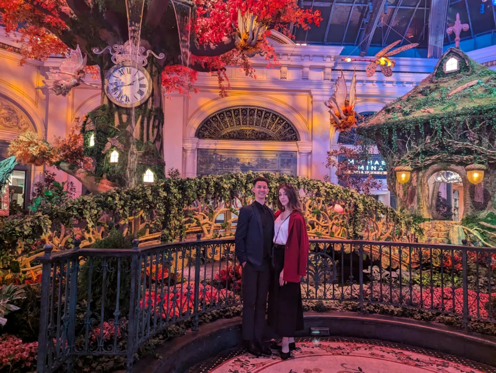Alexander and Aubrey at Bellagio fairy-tale display