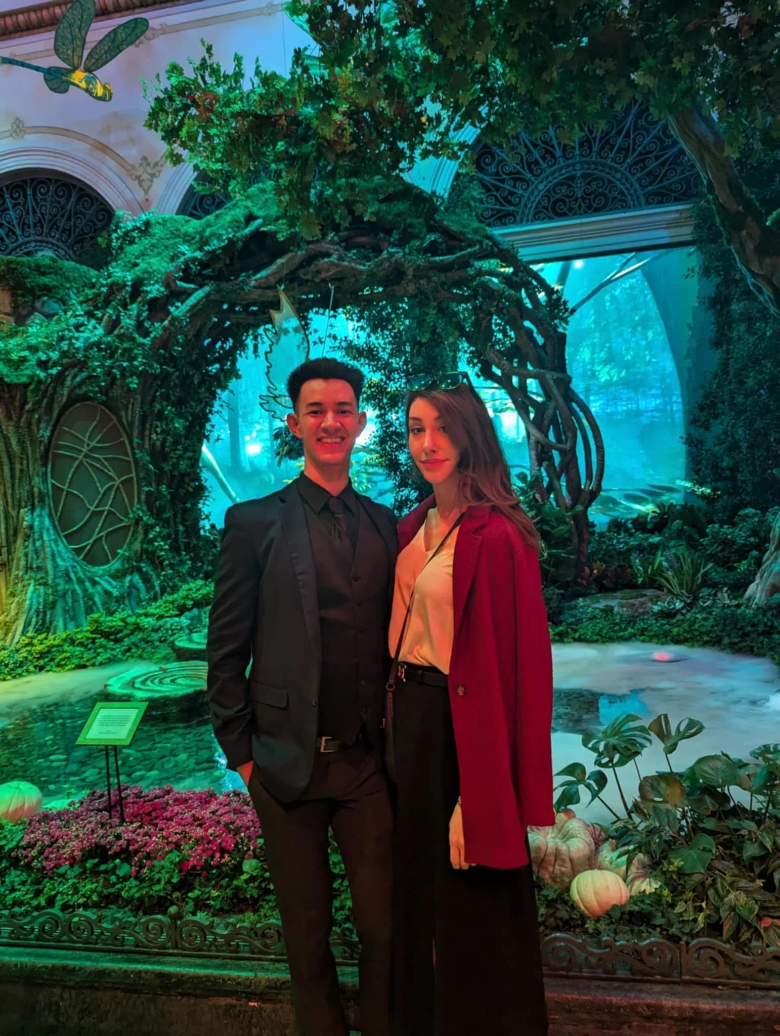 Alexander and Aubrey at the Bellagio Conservatory