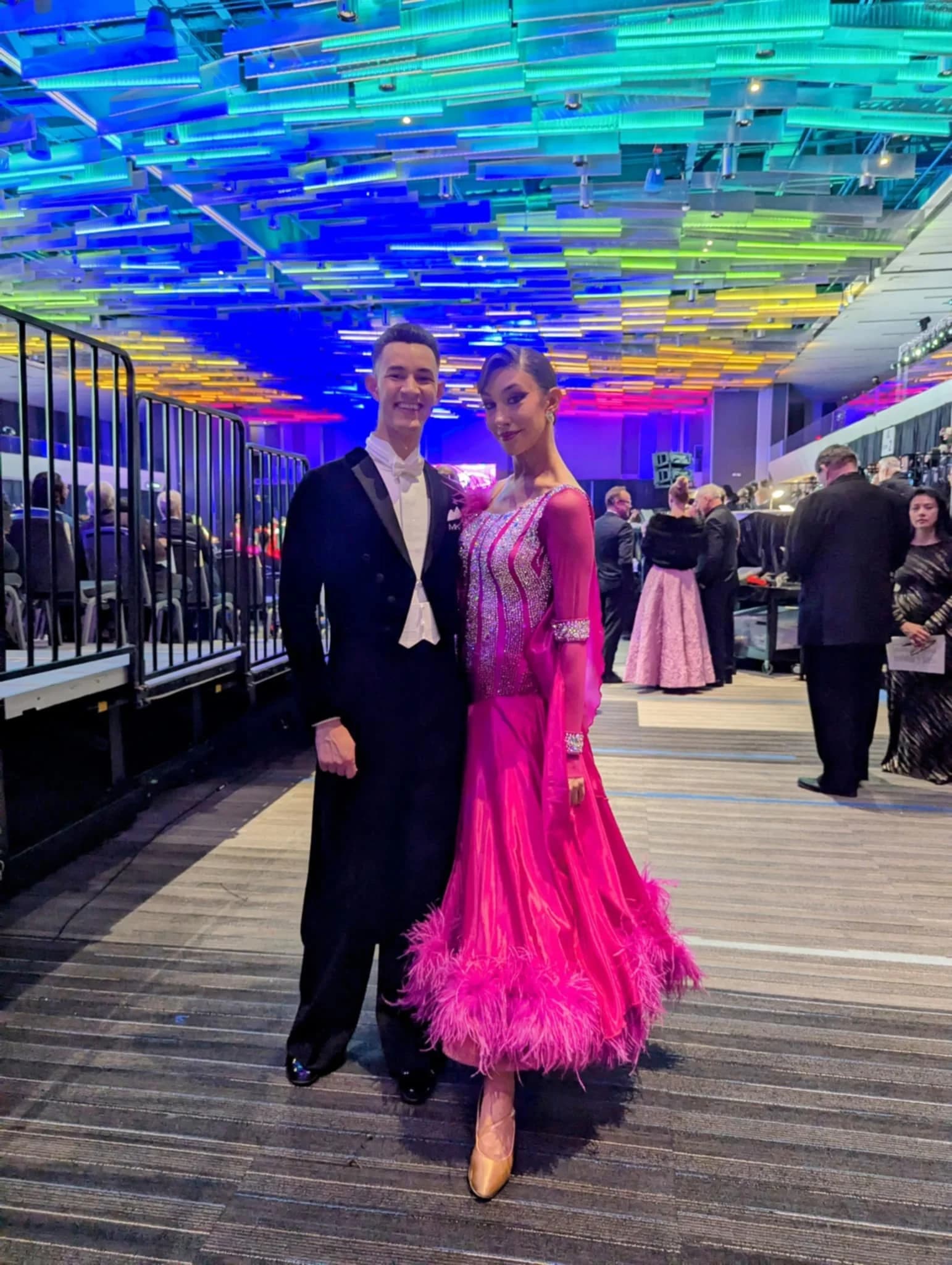 Alexander and Aubrey in formal ballroom attire